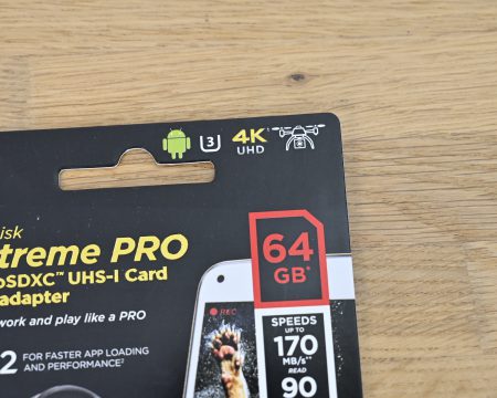 SanDisk Extreme PRO microSDXC 64GBドローン用