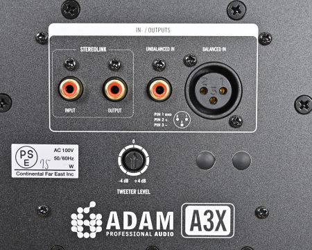 ADAM Audio A3X端子
